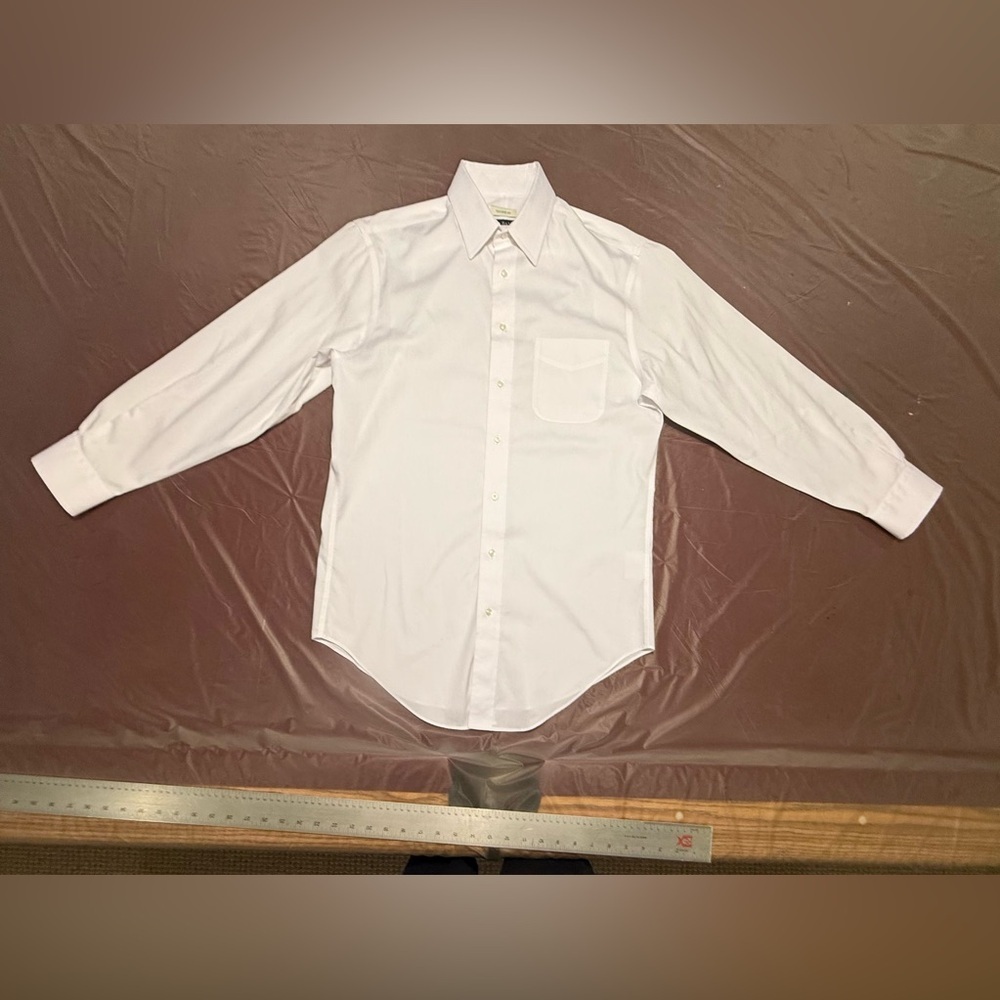 Jos. A. Bank Tailored Fit White 100% Cotton Dress Shirt Size 15.5-33 - Picture 3 of 8